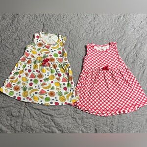 Vibrant Fruit and Classic Checkered Kids Dresses